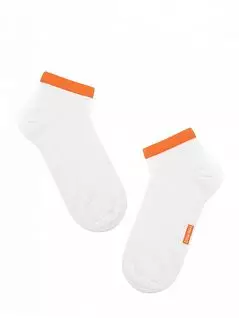 Хлопковые носки в спортивном стиле Conte DTНсм7с37сп068 068_Белый/Оранжевый